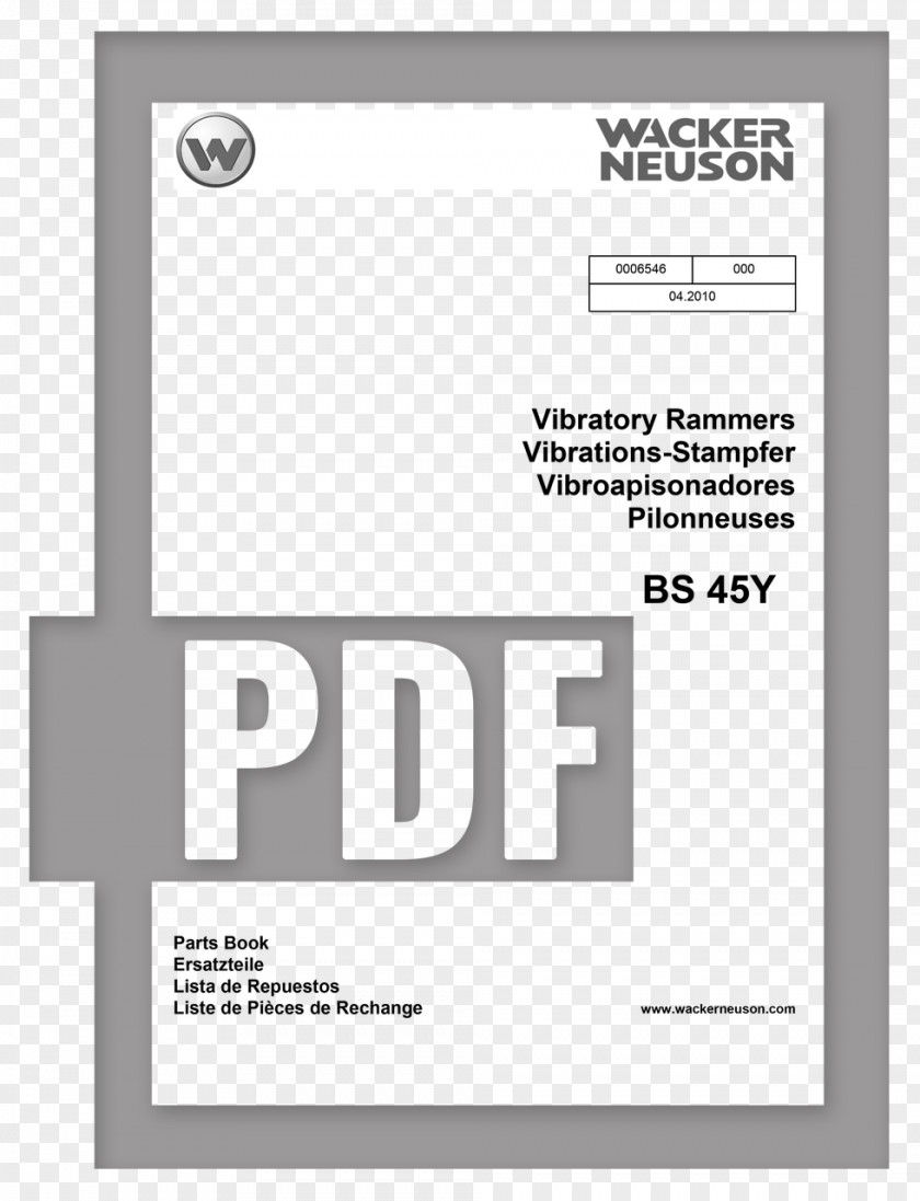 Honda 70 Cc Wacker Neuson Document Spare Part Compactor Heavy Machinery PNG