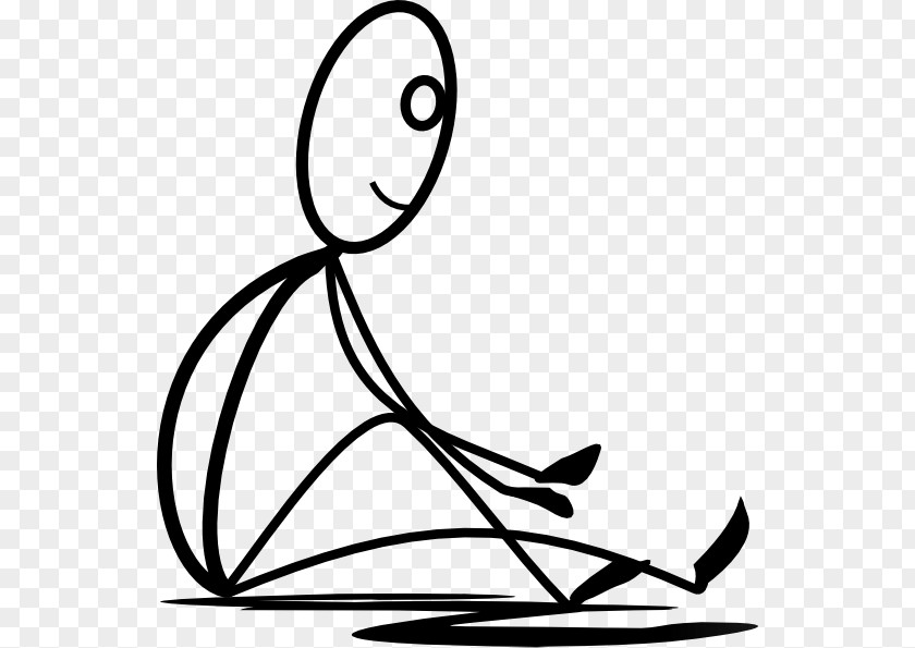 Lazy Chair Stick Figure Sitting Clip Art PNG
