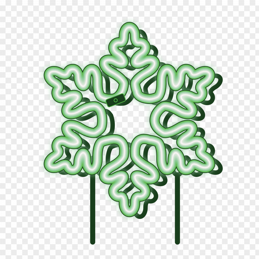 Snowflake Leaf Line PNG