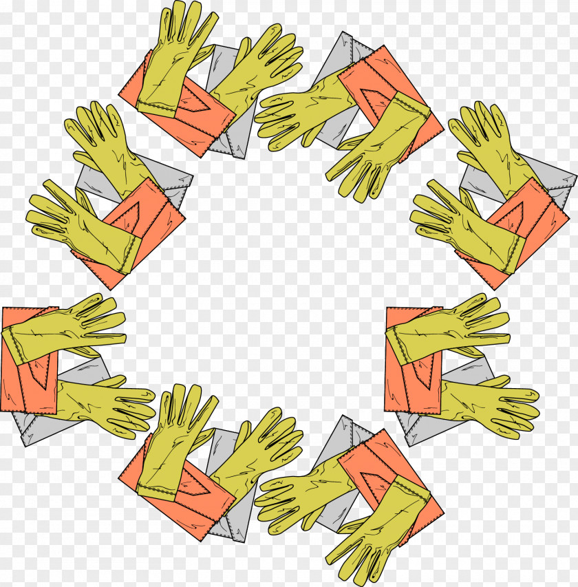 Vector Gloves Paper Clip Art PNG