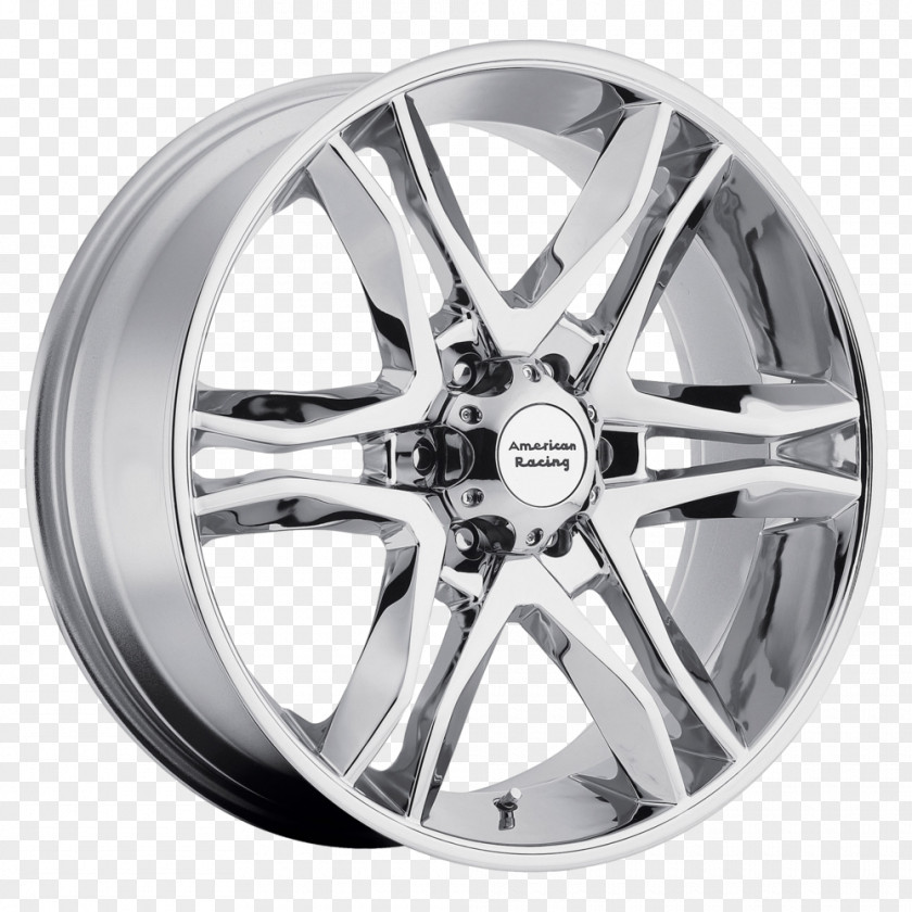 Chrome Plate Alloy Wheel American Racing Spoke Rim PNG