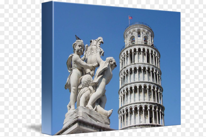 Leaning Tower Of Pisa Putti Fountain Piazza Dei Priori Building PNG