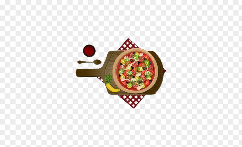 Flattened Pizza Baking Cheese Bread PNG