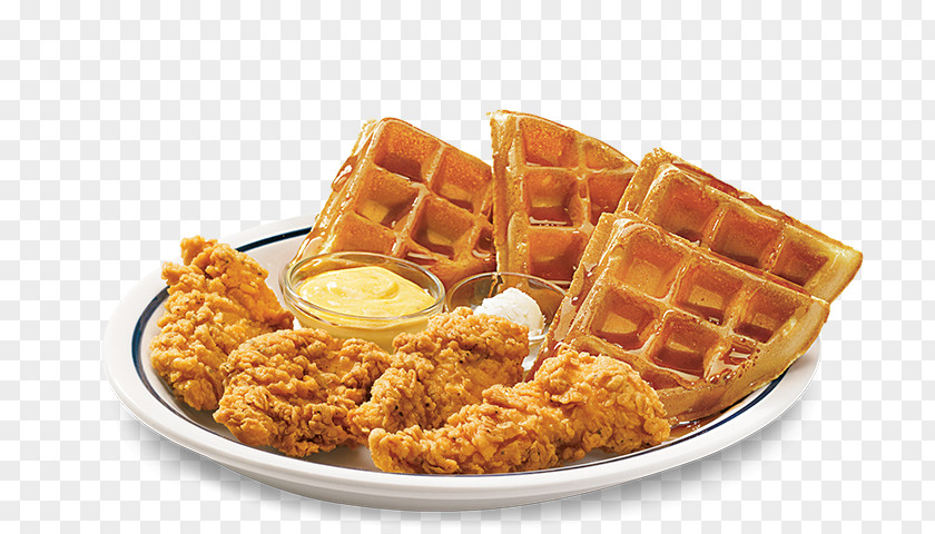 Fried Chicken And Waffles Fingers Crispy PNG