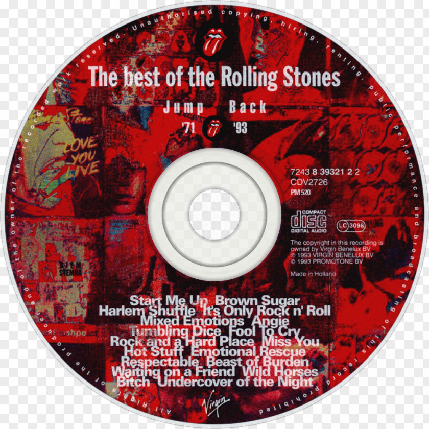 Jump Back: The Best Of Rolling Stones Tattoo You Sticky Fingers Album PNG