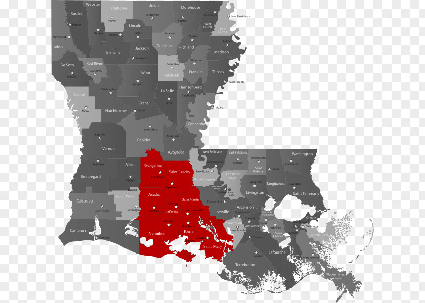 Map Louisiana Topographic Blank PNG
