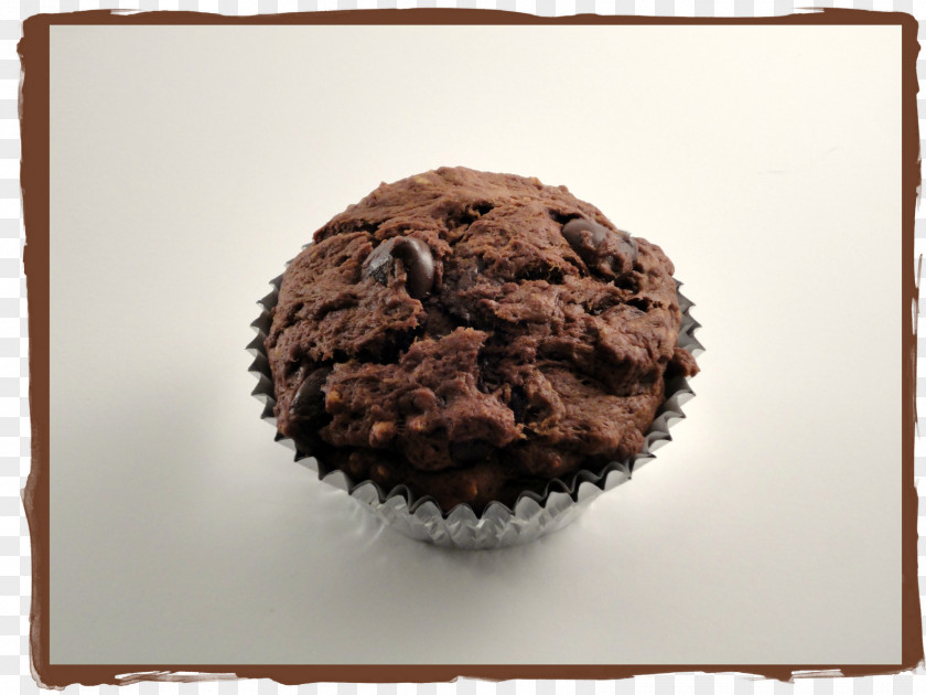 Dark Chocolate Truffle Praline Brownie Muffin PNG