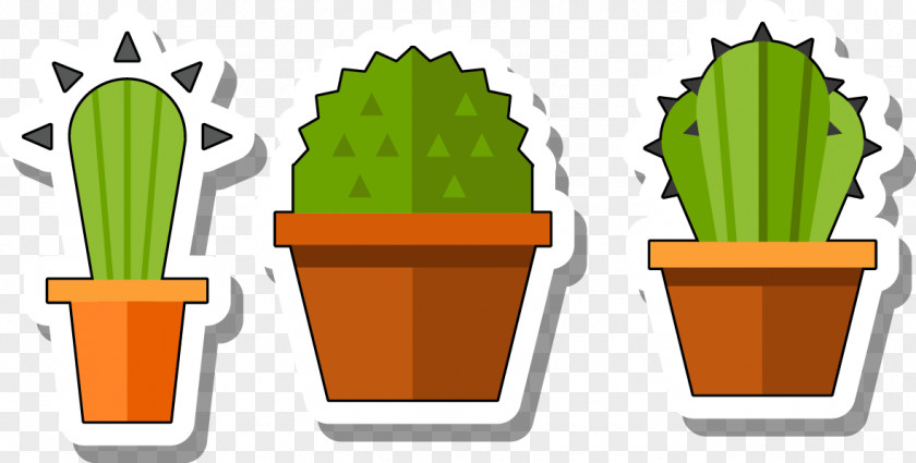 Vector Cartoon Cactus Plant Cactaceae Euclidean PNG