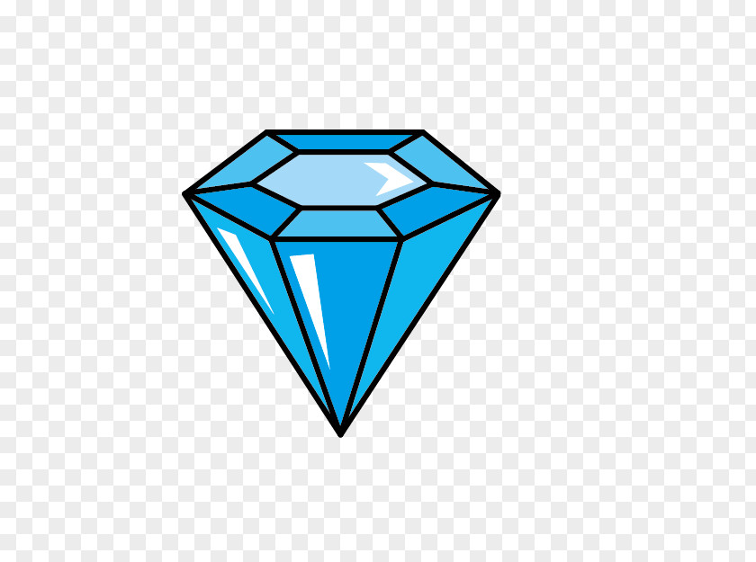 Cartoon Blue Diamond Cut Drawing PNG
