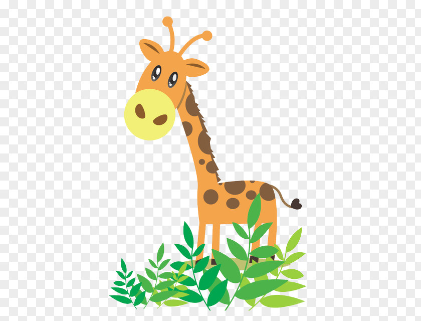 Cartoon Giraffe T-shirt Clip Art PNG