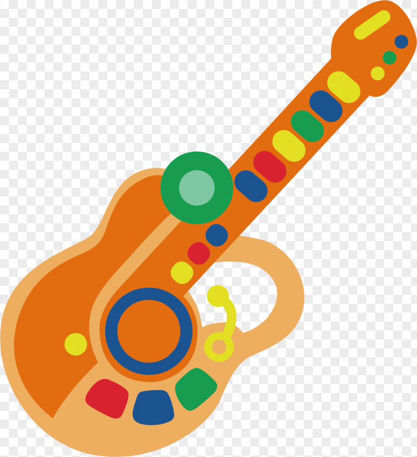 Color Guitar Vector Toy Cartoon PNG