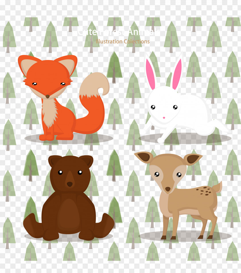 Cute Forest Animal Vector Red Fox PNG