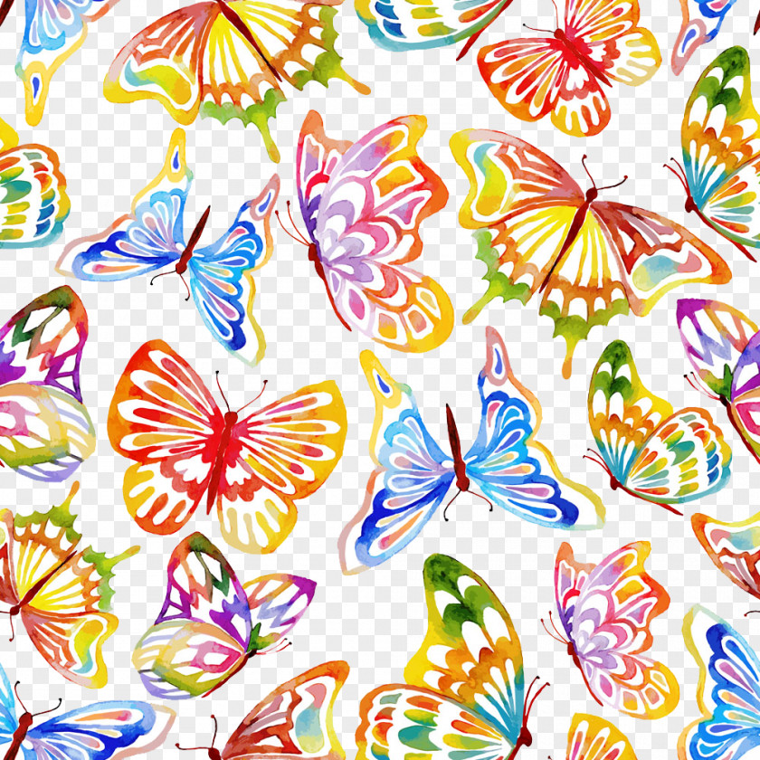 Hand-painted Background Butterfly Photography Illustration PNG