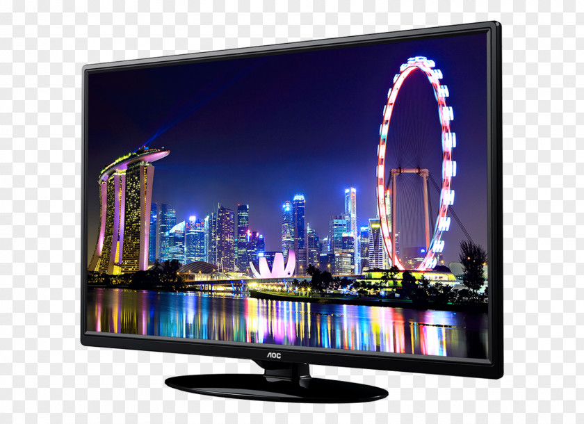 Led Tv LED-backlit LCD AOC International Television Set Computer Monitors PNG