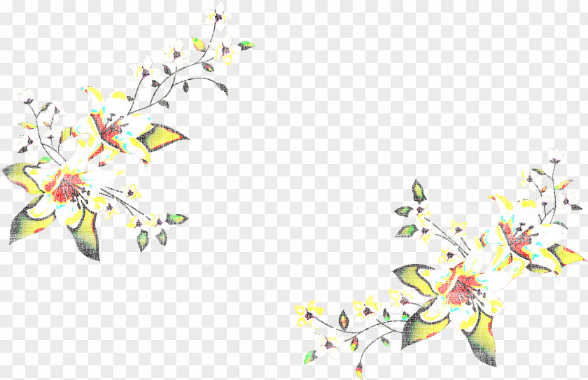 Lily Rectangular Frame Floral PNG
