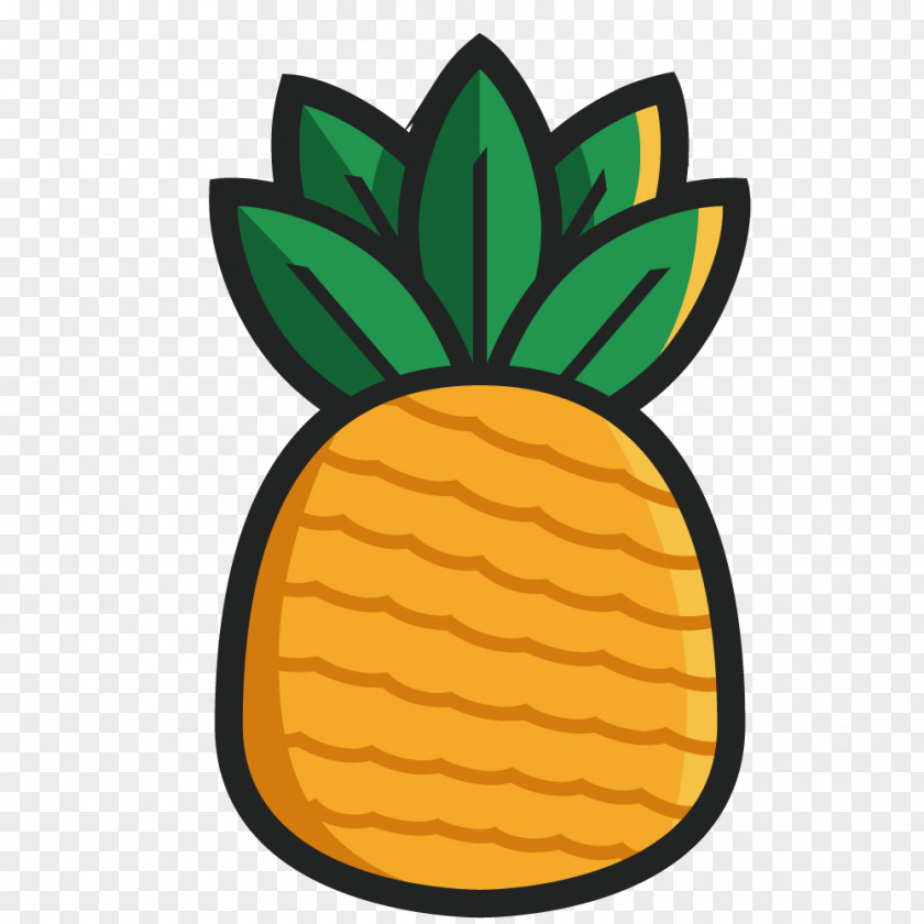 Vector Art Pineapple Food Hawaii Fruit PNG