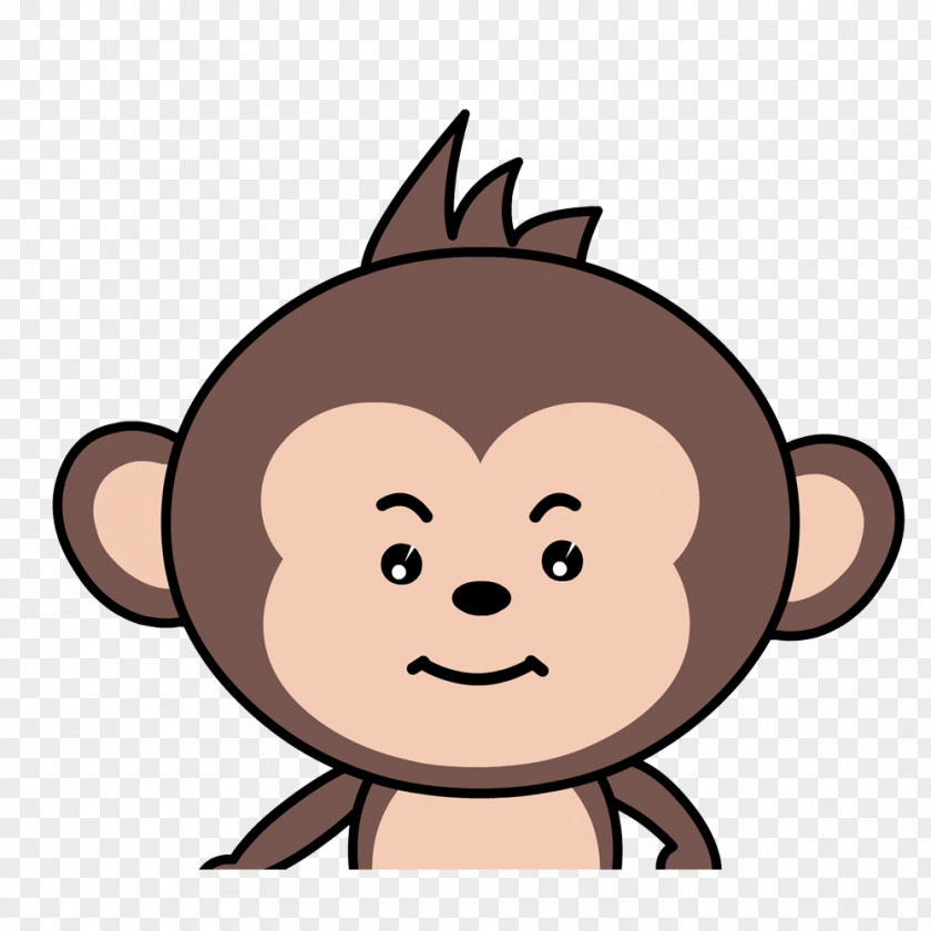Cute Cartoon Monkey Bulk Avatar Cuteness Q-version PNG