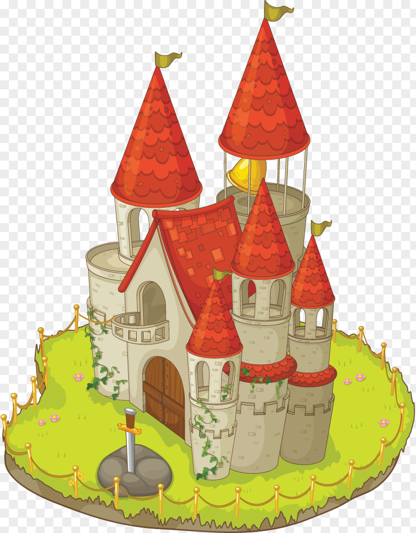 Retro House Moat Cartoon Castle Royalty-free PNG