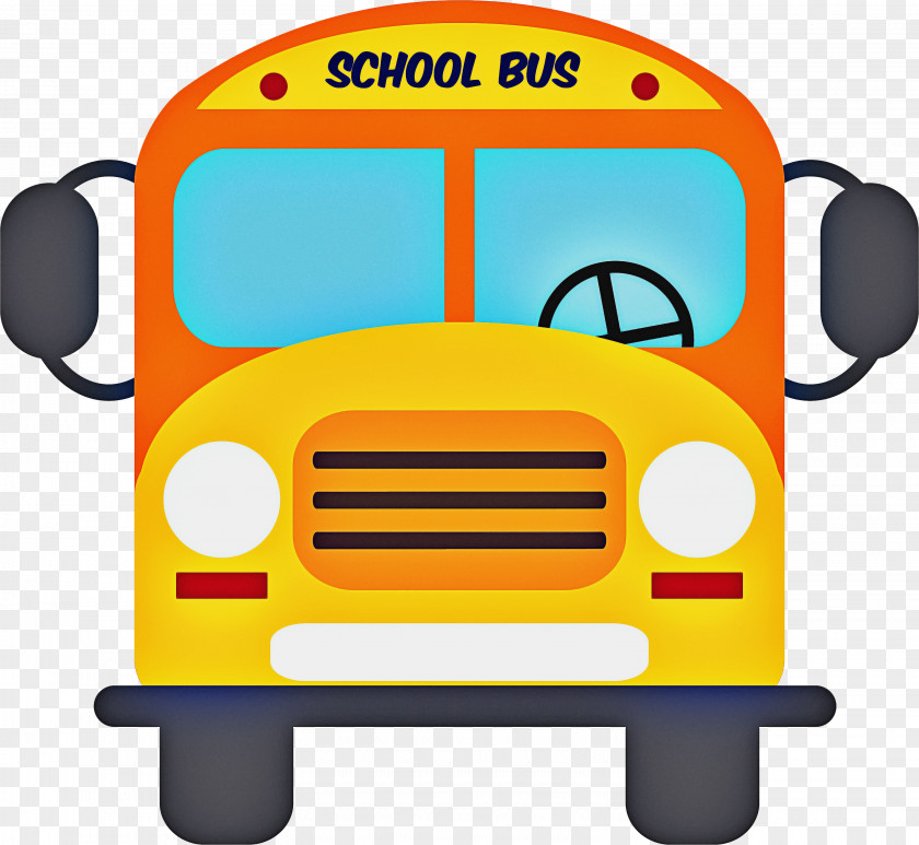 Vehicle Yellow School Bus Cartoon PNG
