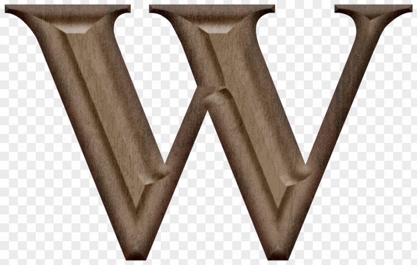 Wood Carving Letter W Sculpture PNG