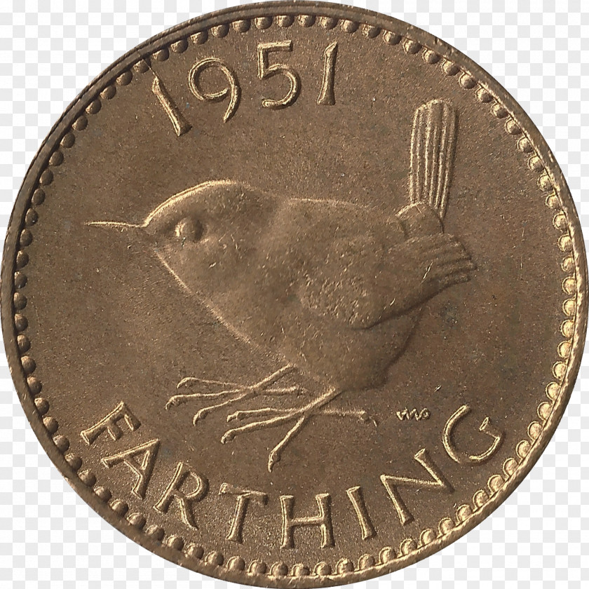 Coin Farthing Penny Pound Sterling Obverse And Reverse PNG