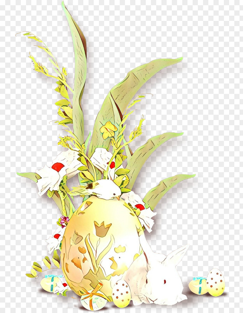 Floral Design Easter Bunny Cut Flowers PNG