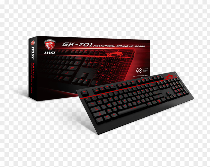 Mechanical Computer Keyboard Gaming Keypad MSI Backlight PNG