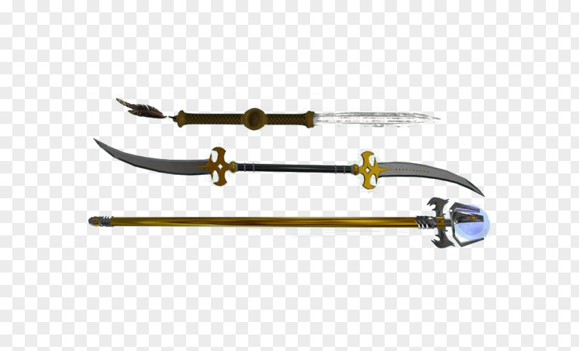 Sword Halberd Appliance Pole Weapon Ji PNG
