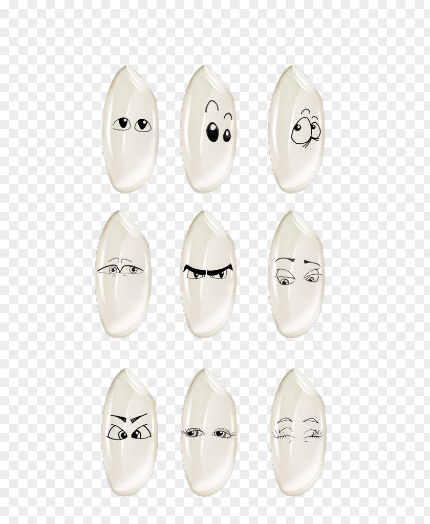 White Rice Grain Expression PNG