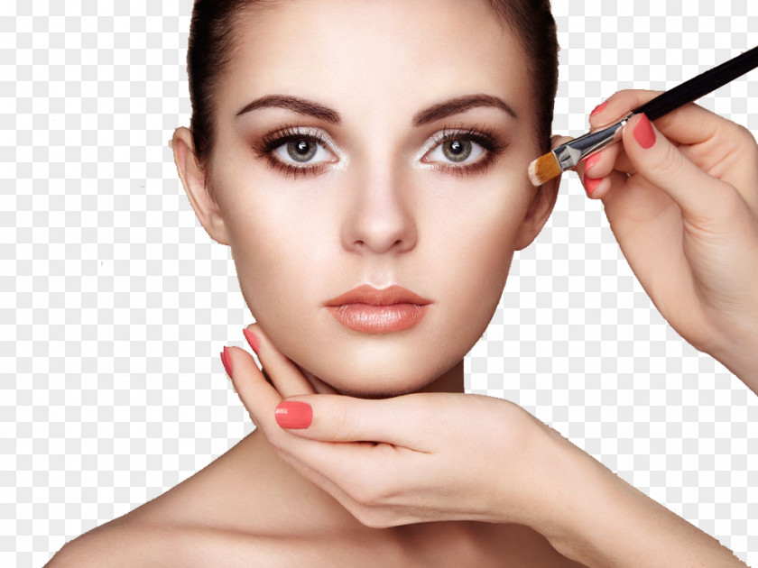 Live Model Cosmetics Foundation Make-up Artist Face Powder Beauty Parlour PNG