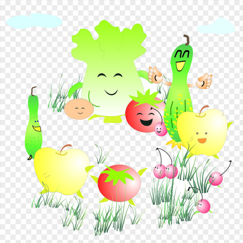 Pastoral Vegetables Happy Party Song Of Joy Vegetable Auglis Cartoon PNG