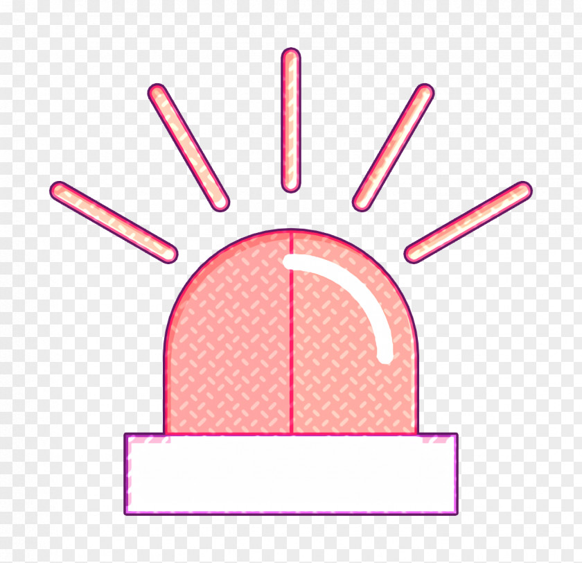 Pink Alarm Icon Warning Light PNG