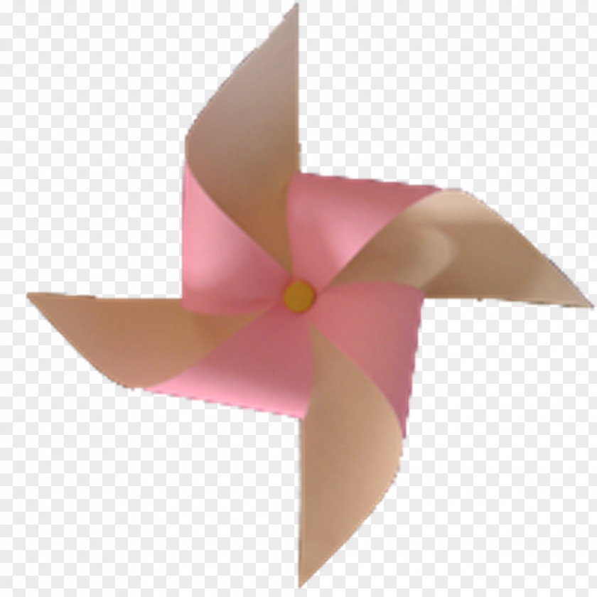 Windmill Origami Paper Petal Pink M PNG