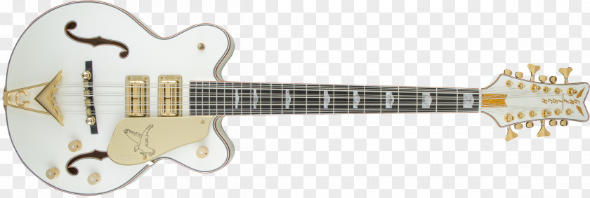 Electric Guitar Gretsch White Falcon Bass PNG