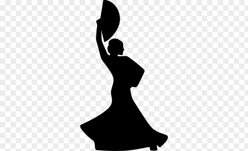 Silhouette Flamenco Dance Drawing PNG