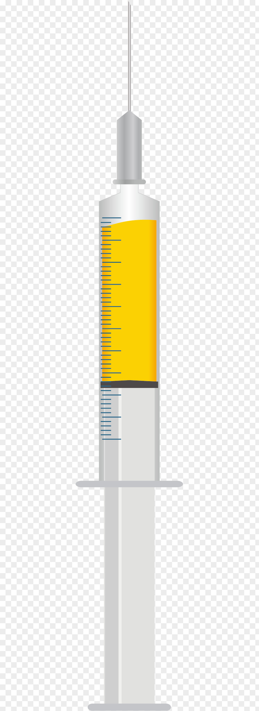 Syringe Medical Care Yellow Font PNG