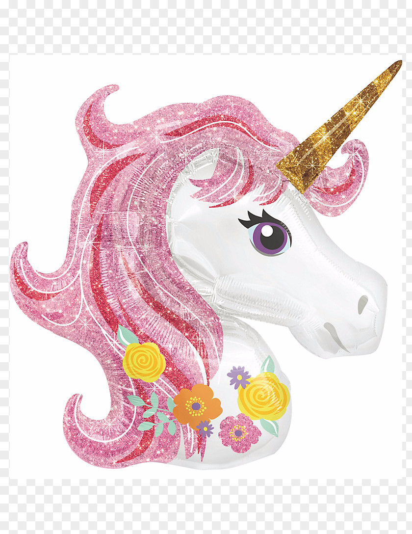 Unicorn Horn Mylar Balloon Party Birthday PNG