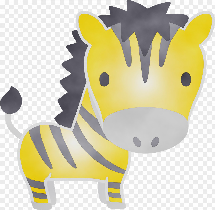 Cartoon Yellow Animal Figure Snout Toy PNG