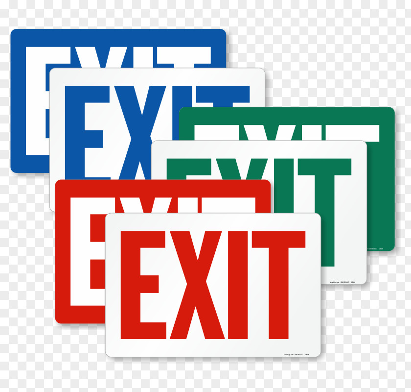 Exit Sign Emergency Signage Arrow PNG