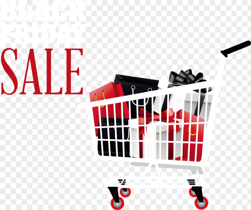 Vector Shopping Cart Promotional Posters PNG