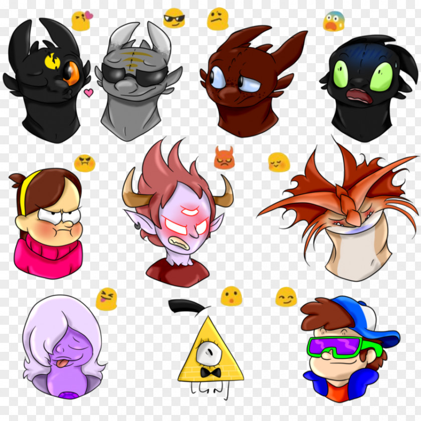 Emoticon Flame Headgear Line Character Clip Art PNG