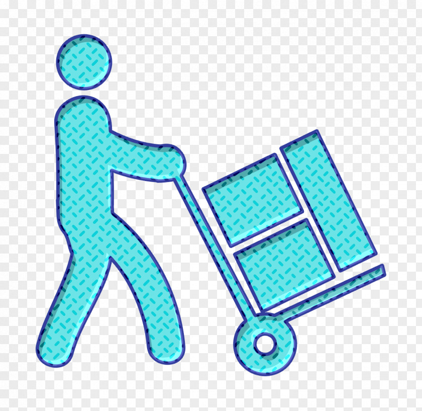 Humans Icon Worker Loading Boxes Stock PNG