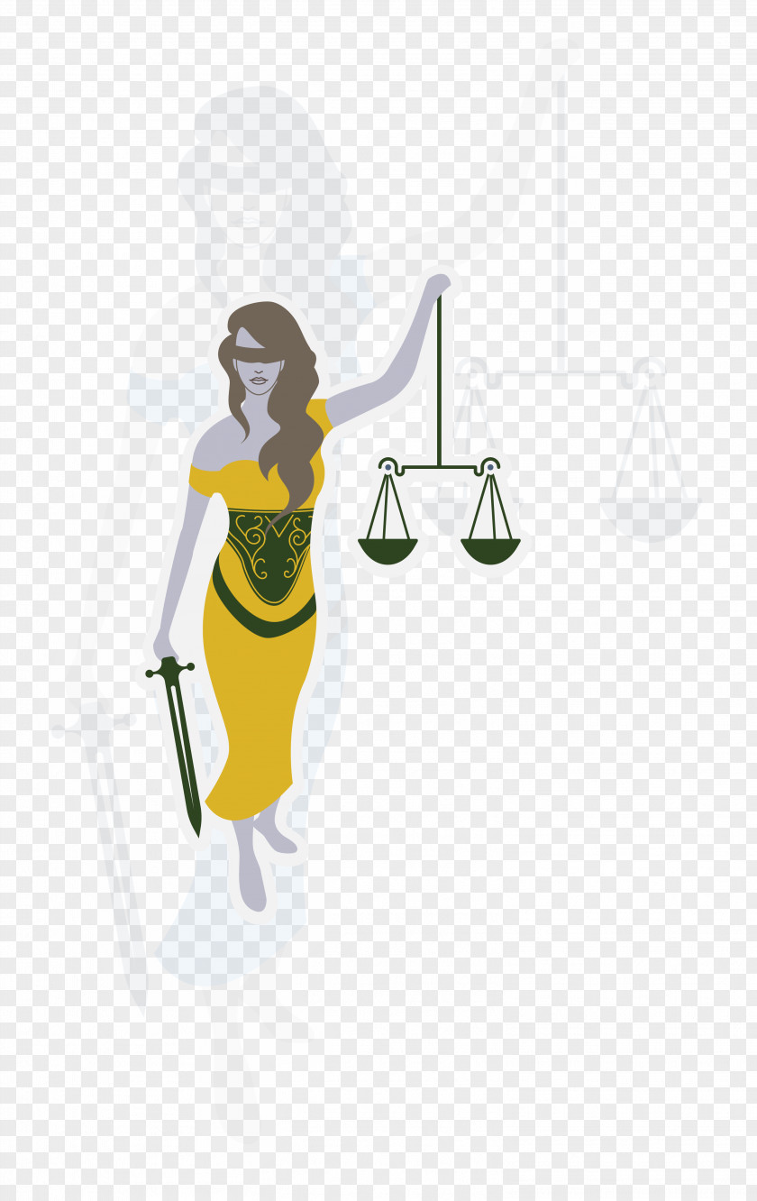 Lady Justice Law Firm Illustration Product Design Cartoon PNG