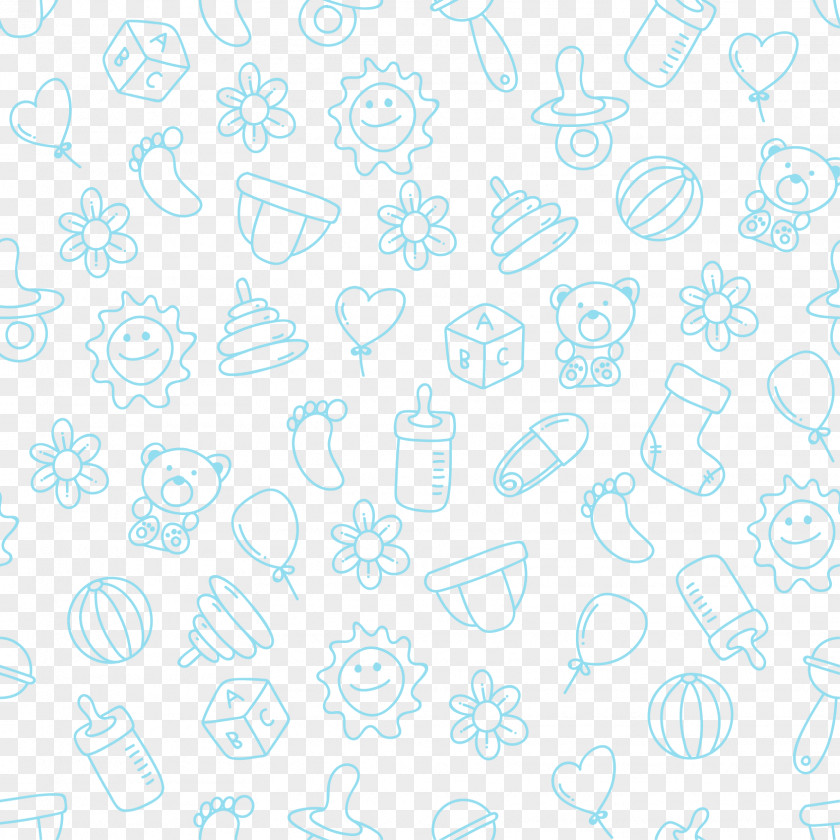 With A Baby Blue Pattern Element Vector PNG