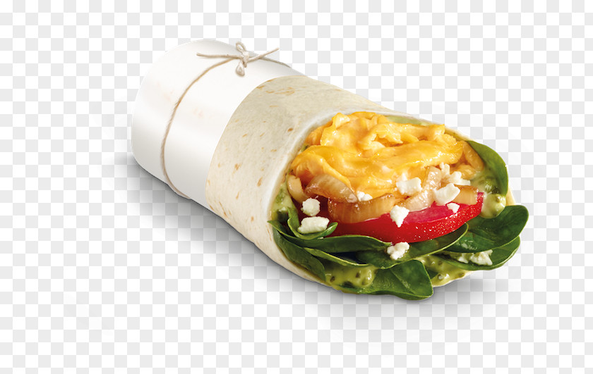 Bacon Vegetarian Cuisine Wrap Breakfast Burrito Scrambled Eggs PNG