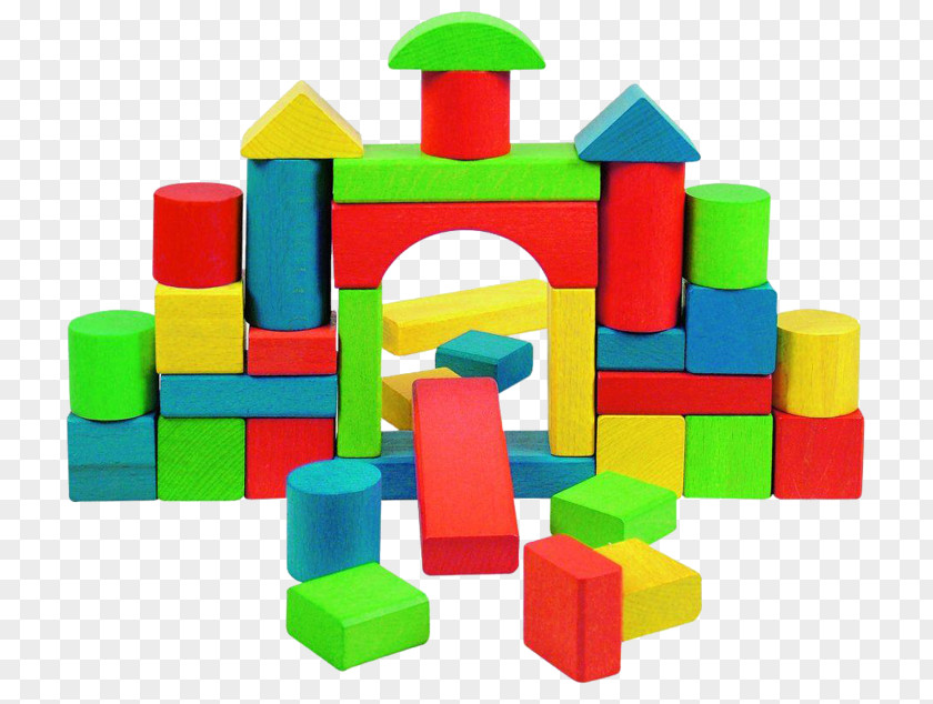Color Stacked Wood Toy Block Construction Set Detsky Mir PNG