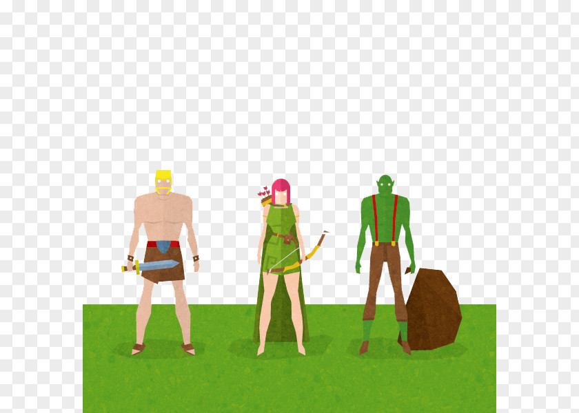Field Sports People Clash Of Clans Art Illustration PNG