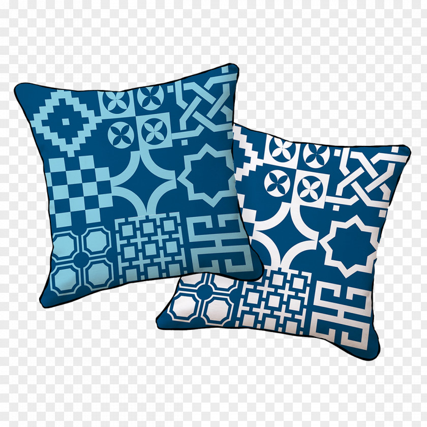 Pillow Throw Pillows Cushion Textile Blue PNG