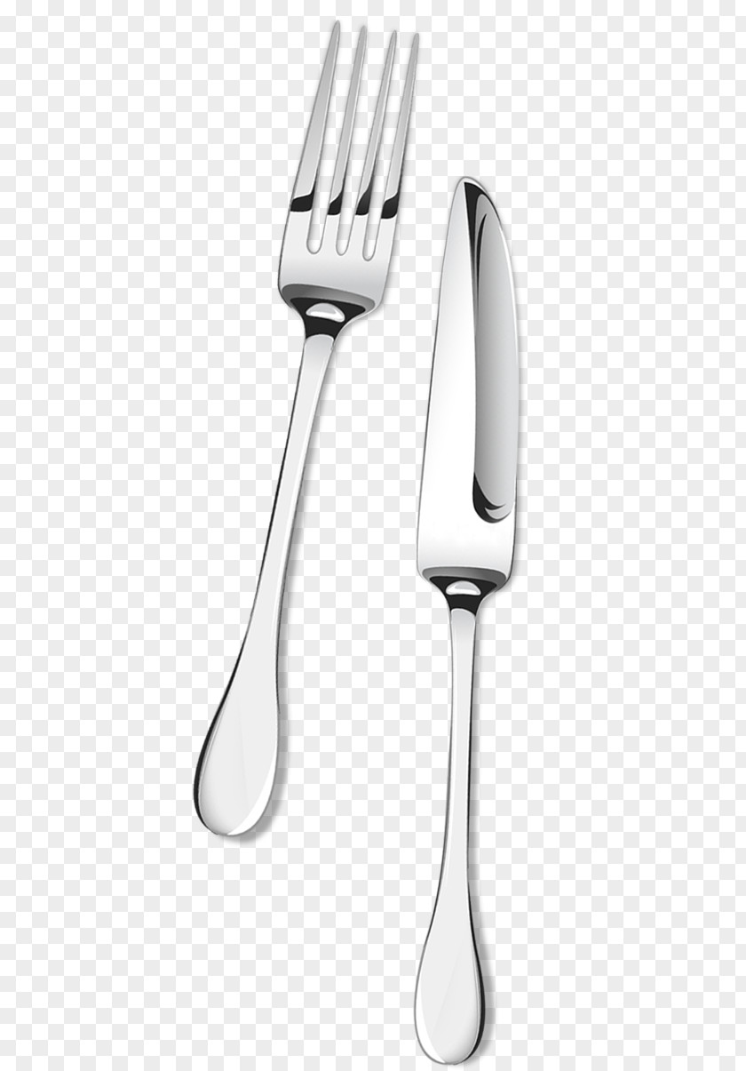 Silver Fork And Knife Table Spoon PNG
