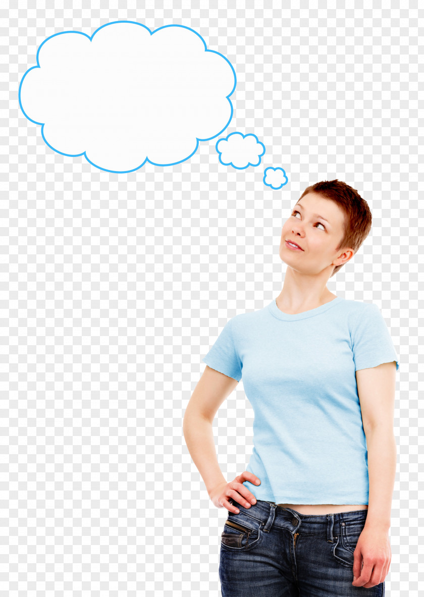 Thinking Woman Thought Idea PNG